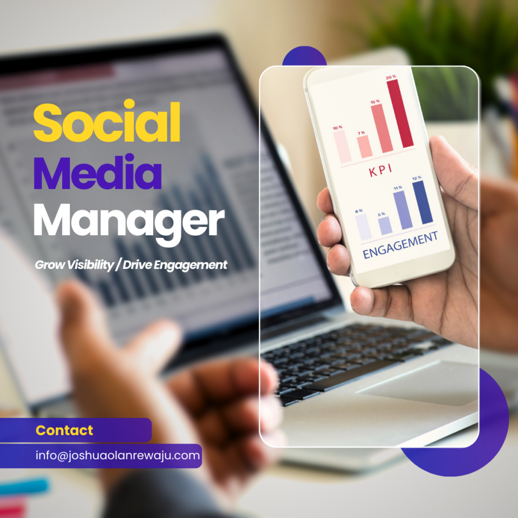 Yellow and Purple Modern Digital Marketing Job Vacancy LinkedIn Post (1) "joshua olanrewaju social media service"